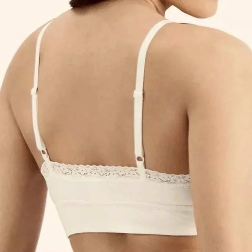 Jenni‎ Wireless Bralette Lace Trim Comfort Bra Lounge Soft Beige Sz XXL / #8125
